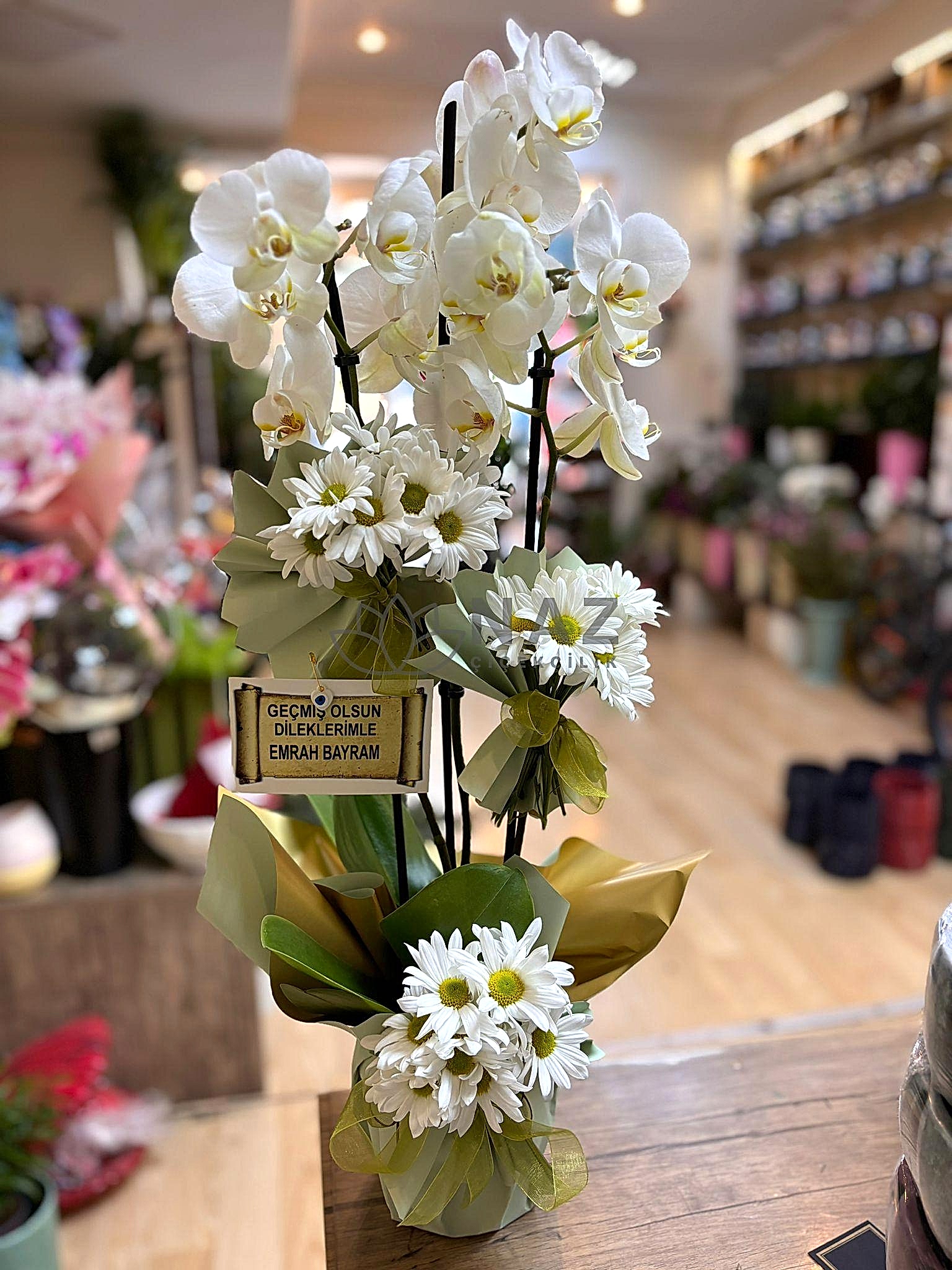 İki Dallı Beyaz Orkide 2 - Naz Çiçekçilik